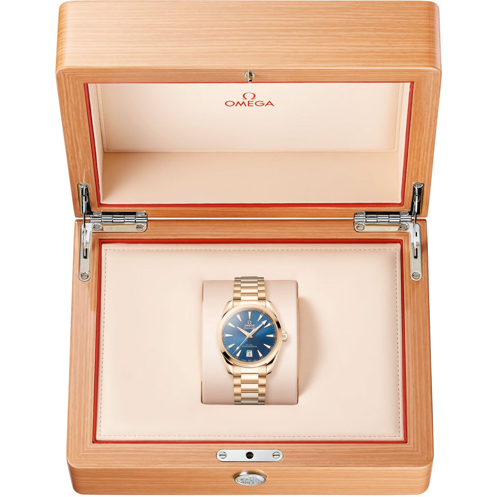 Omega 220.50.38.20.03.001 Seamaster Aqua Terra 150M Moonshine Gold on Bracelet