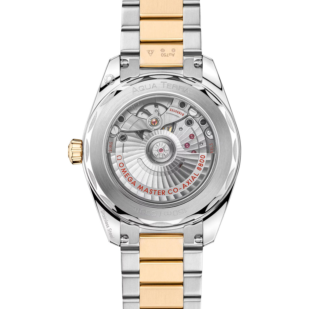 Omega 220.20.38.20.10.002 Seamaster Aqua Terra 150M Moonshine Gold on Bracelet