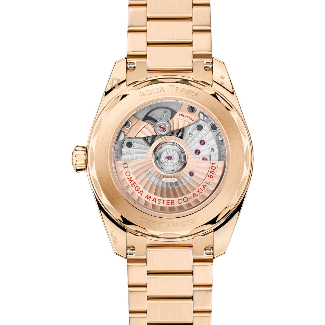 Omega 220.50.38.20.03.001 Seamaster Aqua Terra 150M Moonshine Gold on Bracelet