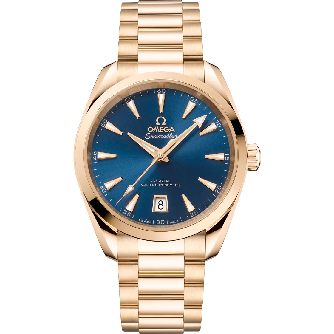 Omega 220.50.38.20.03.001 Seamaster Aqua Terra 150M Moonshine Gold on Bracelet