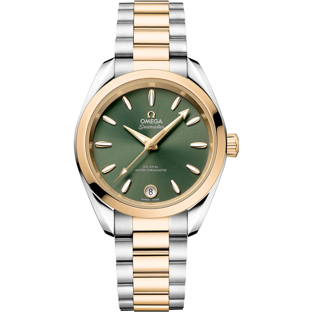 Omega 220.20.34.20.10.002 Seamaster Aqua Terra Shades Steel and Moonshine Gold