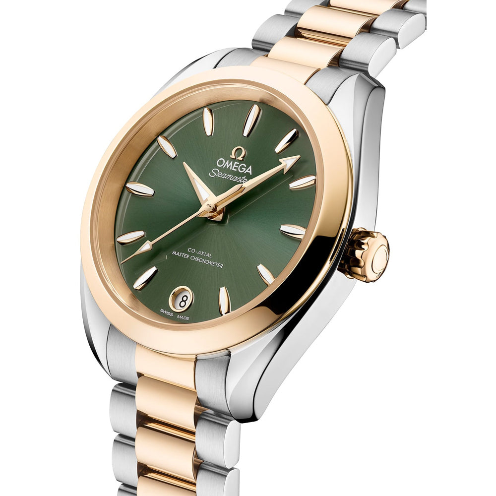 Omega 220.20.34.20.10.002 Seamaster Aqua Terra Shades Steel and Moonshine Gold