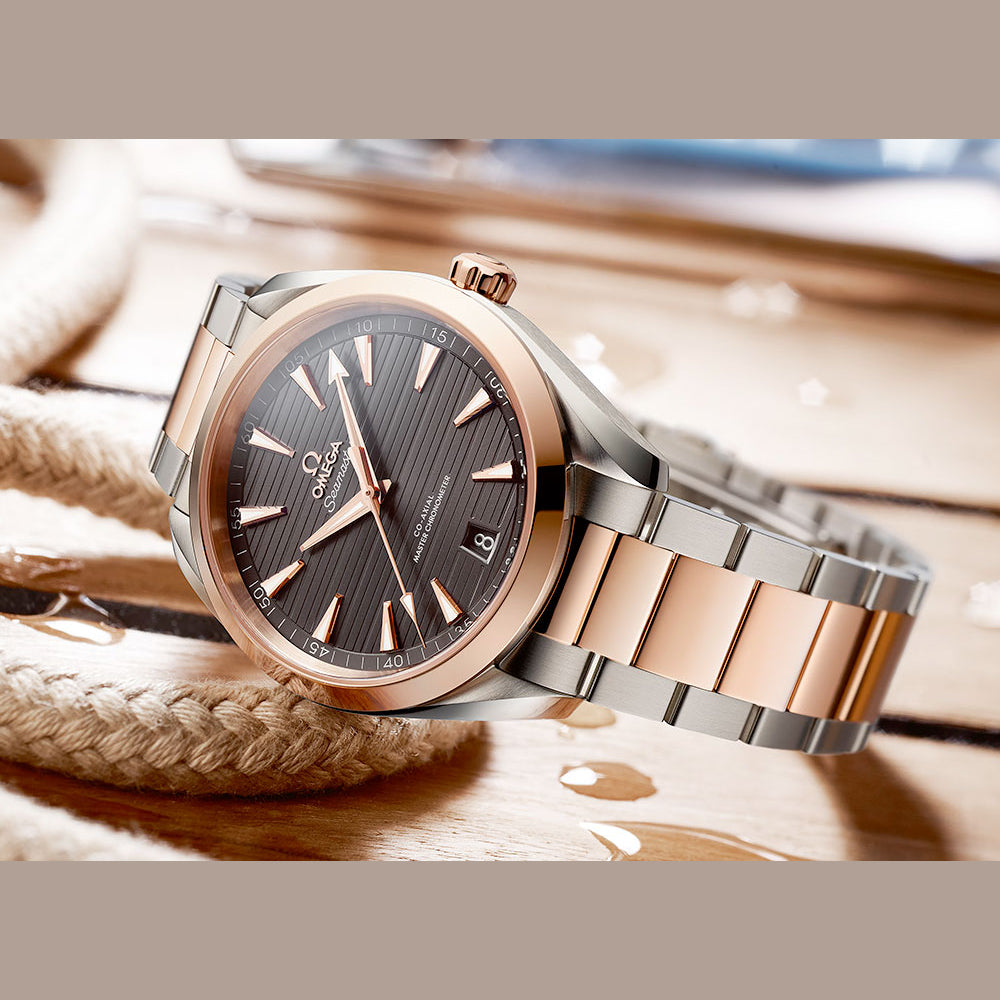 Omega 220.20.41.21.06.001 Seamaster Aqua Terra 41mm Steel and Sedna Gold