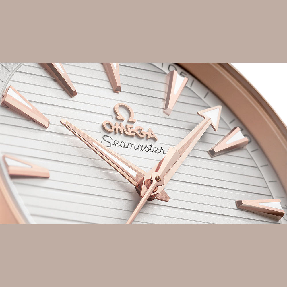 Omega 220.20.41.21.02.001 Seamaster Aqua Terra 41mm Steel and Sedna Gold on Bracelet