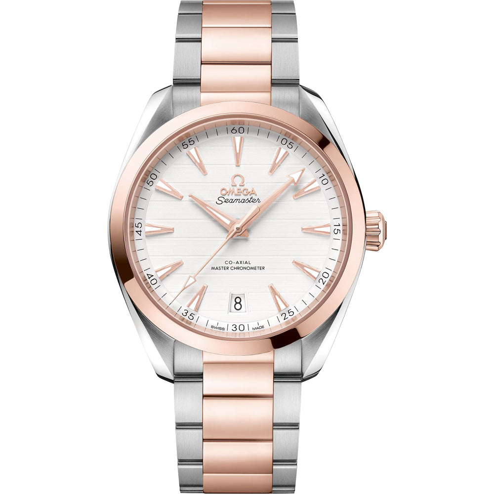 Omega 220.20.41.21.02.001 Seamaster Aqua Terra 41mm Steel and Sedna Gold on Bracelet