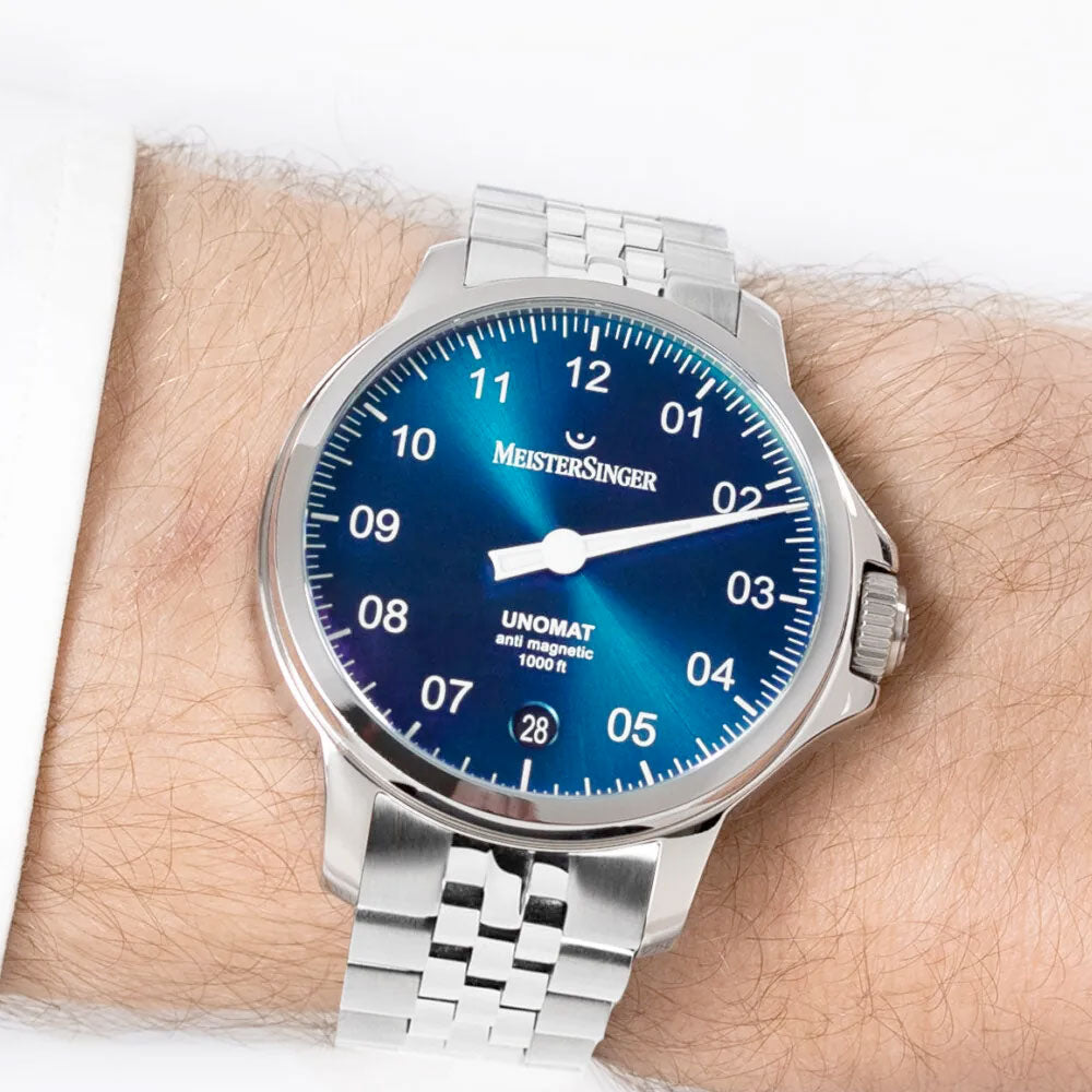 MeisterSinger UN918 Unomat Sunburst Medium Blue