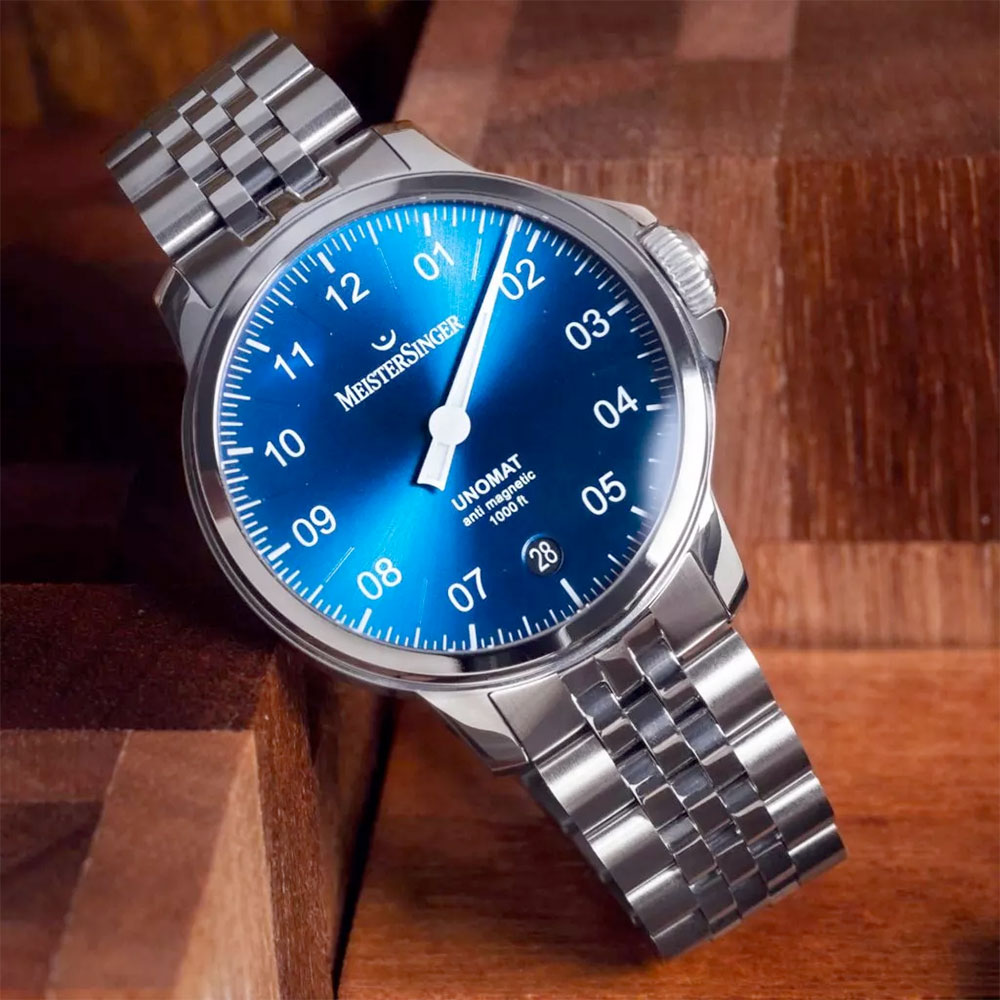 MeisterSinger UN918 Unomat Sunburst Medium Blue