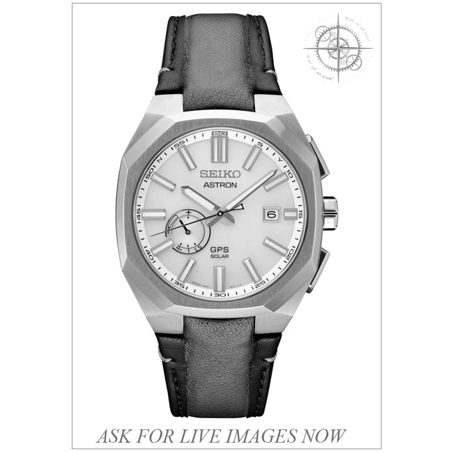 Seiko Astron SSJ019 TI Solar GPS  White Dial LE