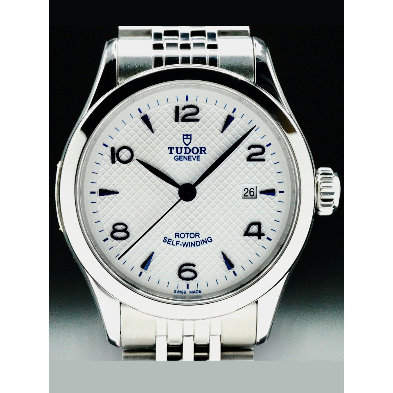 Tudor 91350-0005 Steel Case Opaline and blue dial