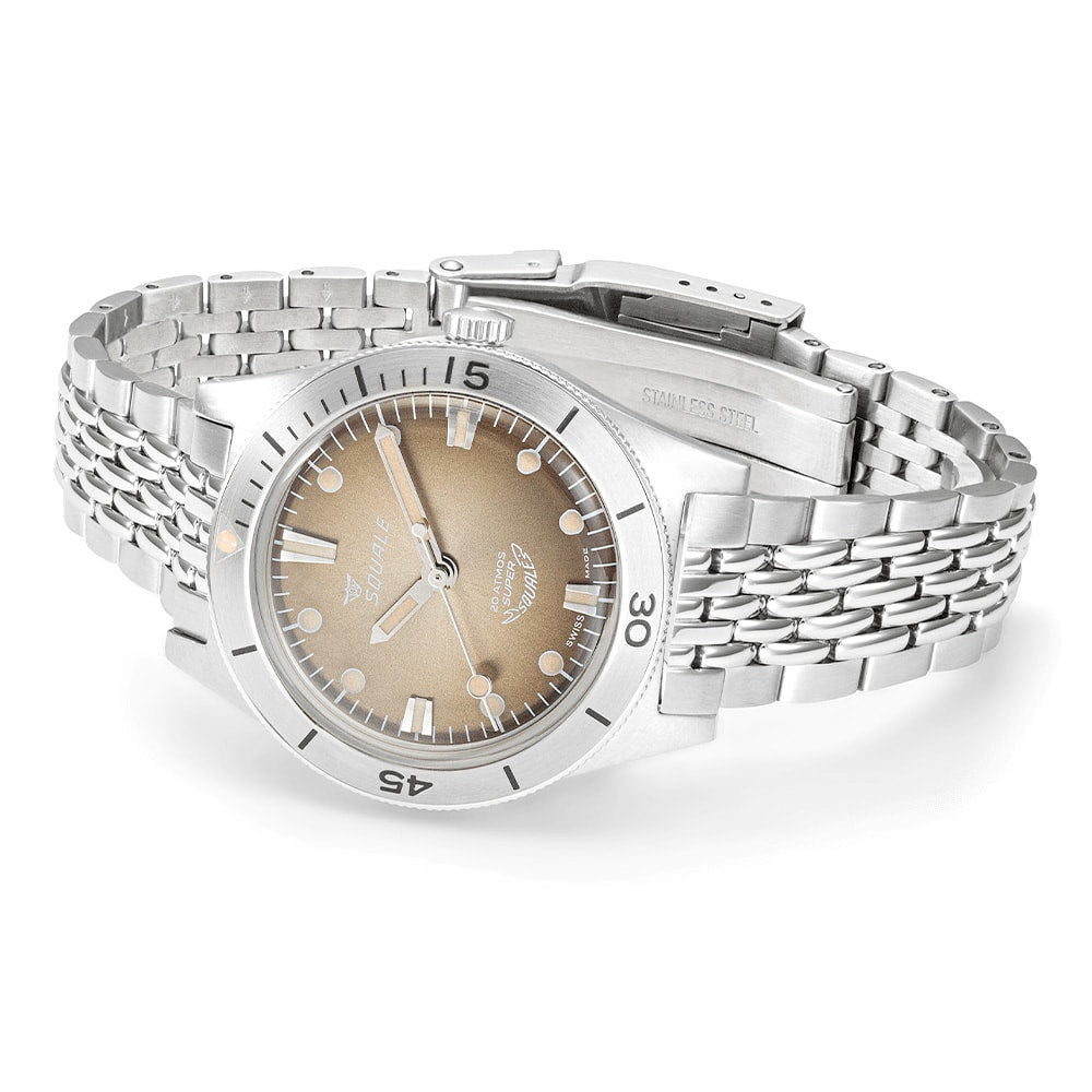 Squale SUPERSSBW.AC Super-Squale Sunray Brown on Bracelet
