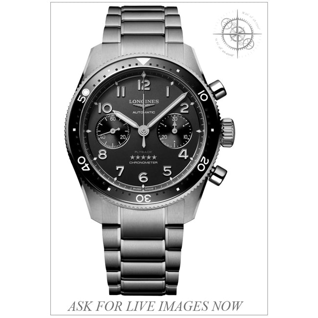 Longines L3.821.1.53.6 Spirit Anthracite Dial on Bracelet