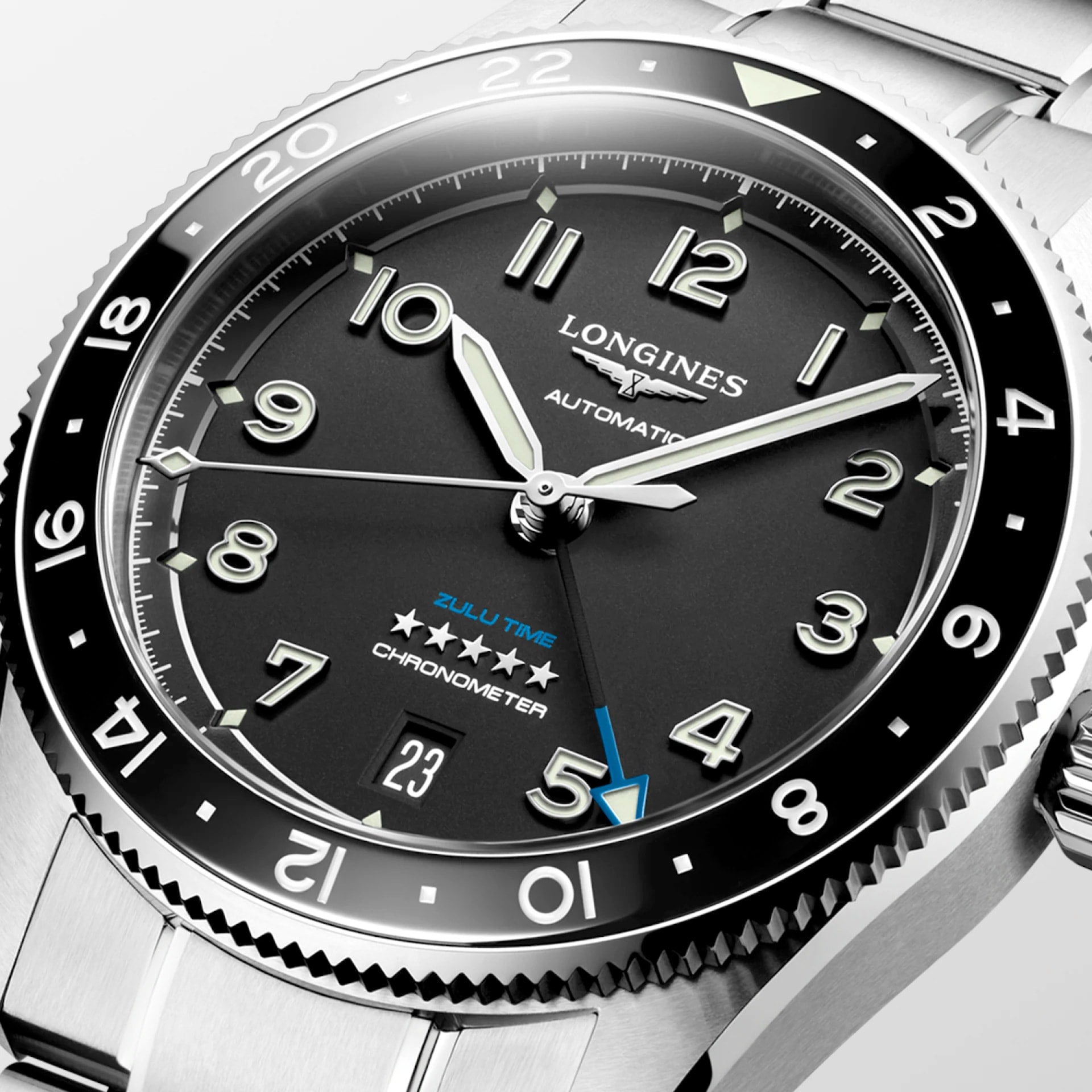 Longines L3.802.4.53.6 Spirit Zulu Time 39mm