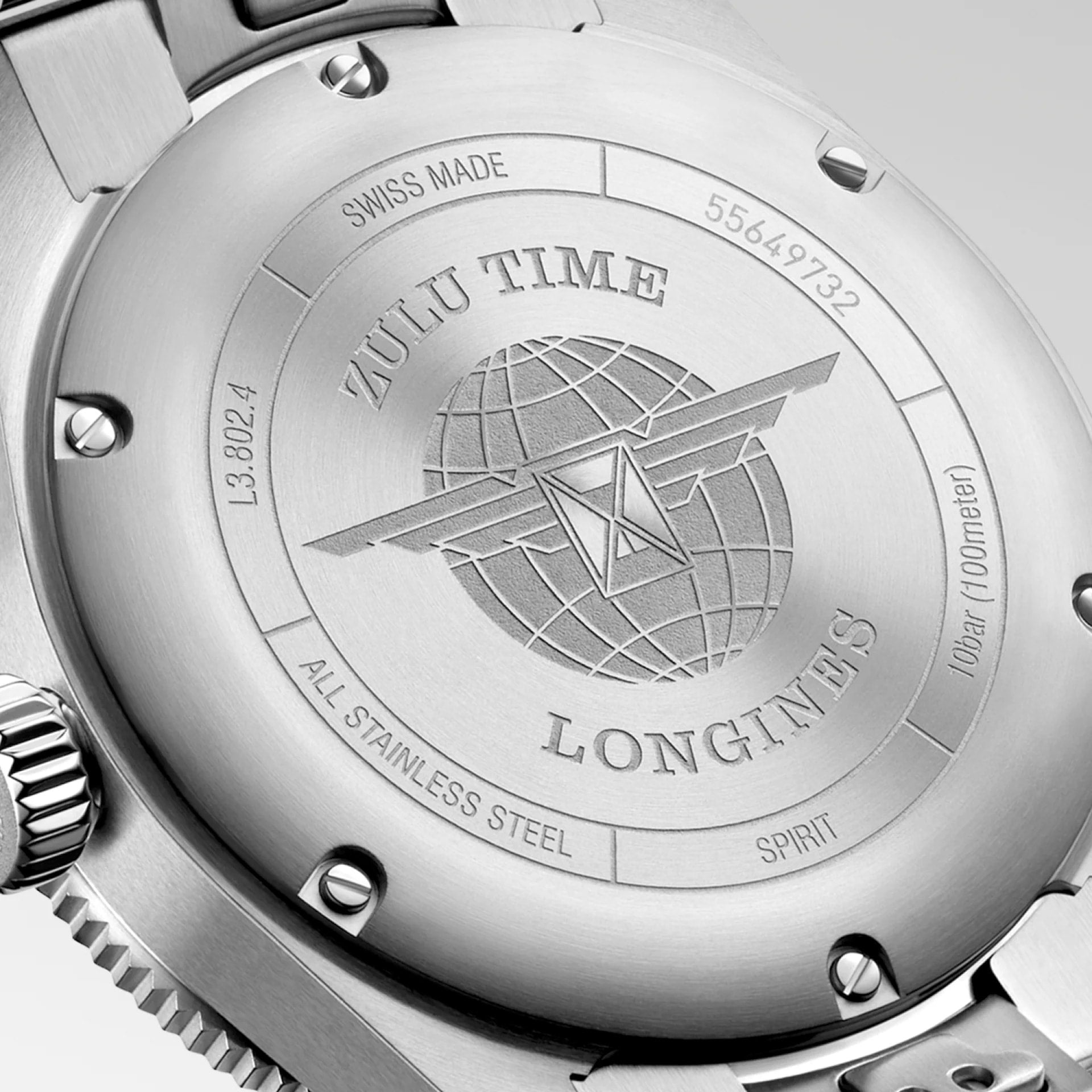 Longines L3.802.4.53.6 Spirit Zulu Time 39mm