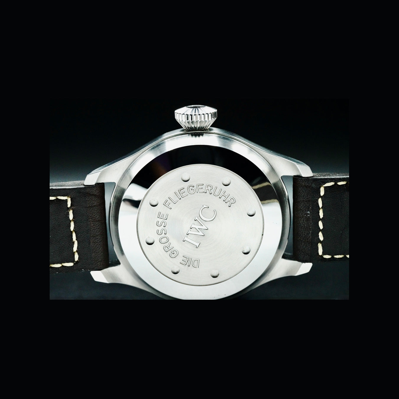 IWC IW500201 Big Pilot 46mm Big Pilot 7 Day Slow Beat Movement Stainless Steel Black Dial