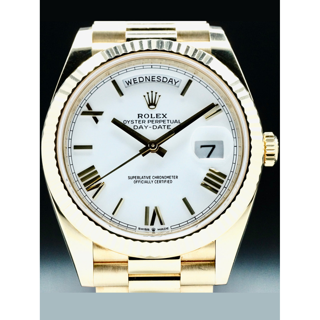 Rolex M228238-0042 Day Date President White Roman Dial 40mm