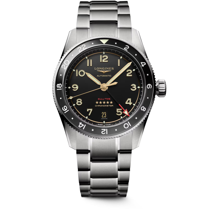 Longines L3.802.1.53.6 Spirit Anthracite Dial on Bracelet