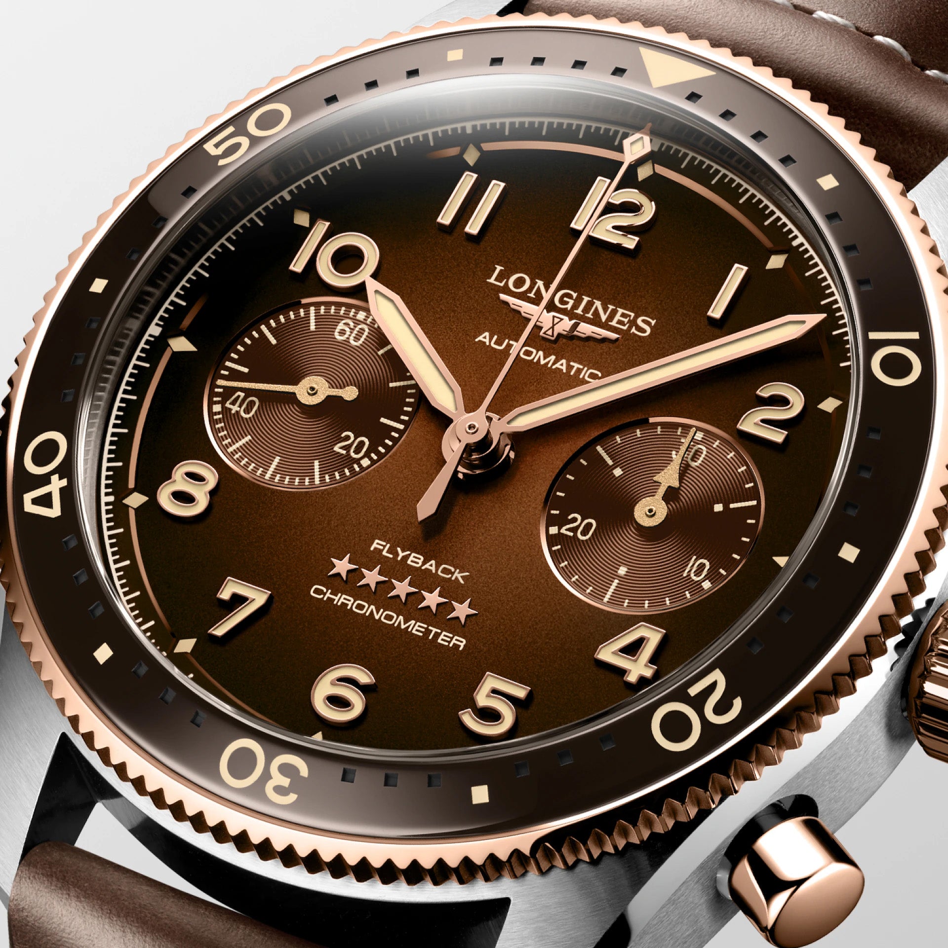 Longines L3.821.5.59.2 Spirit Brown Dial on Strap