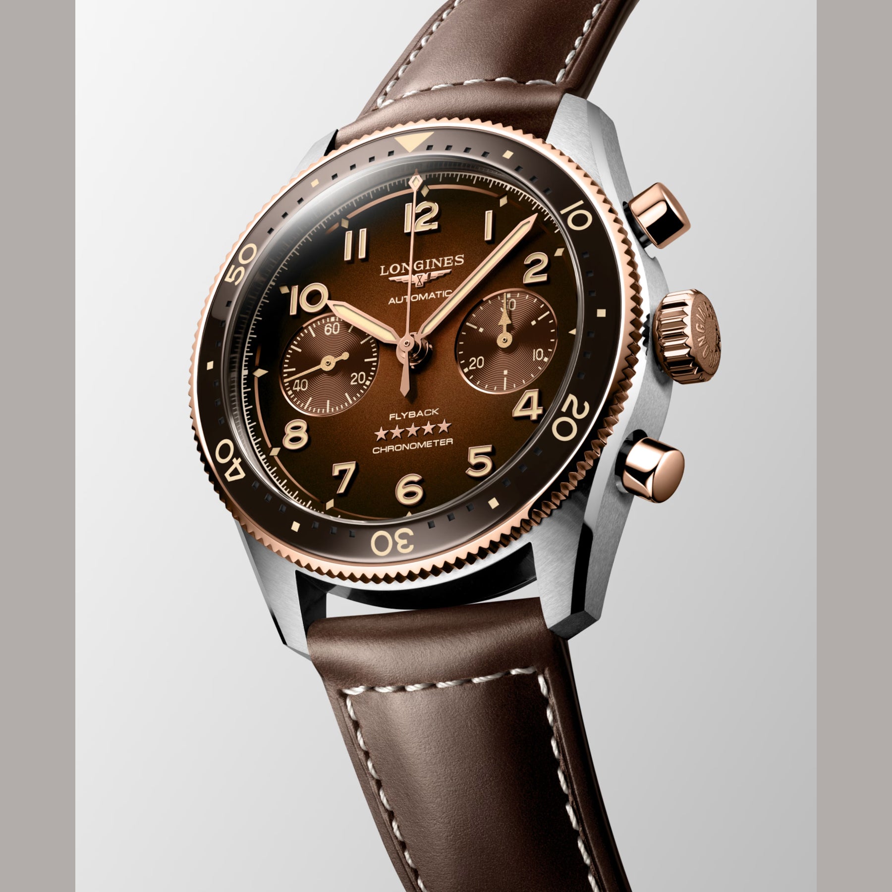 Longines L3.821.5.59.2 Spirit Brown Dial on Strap