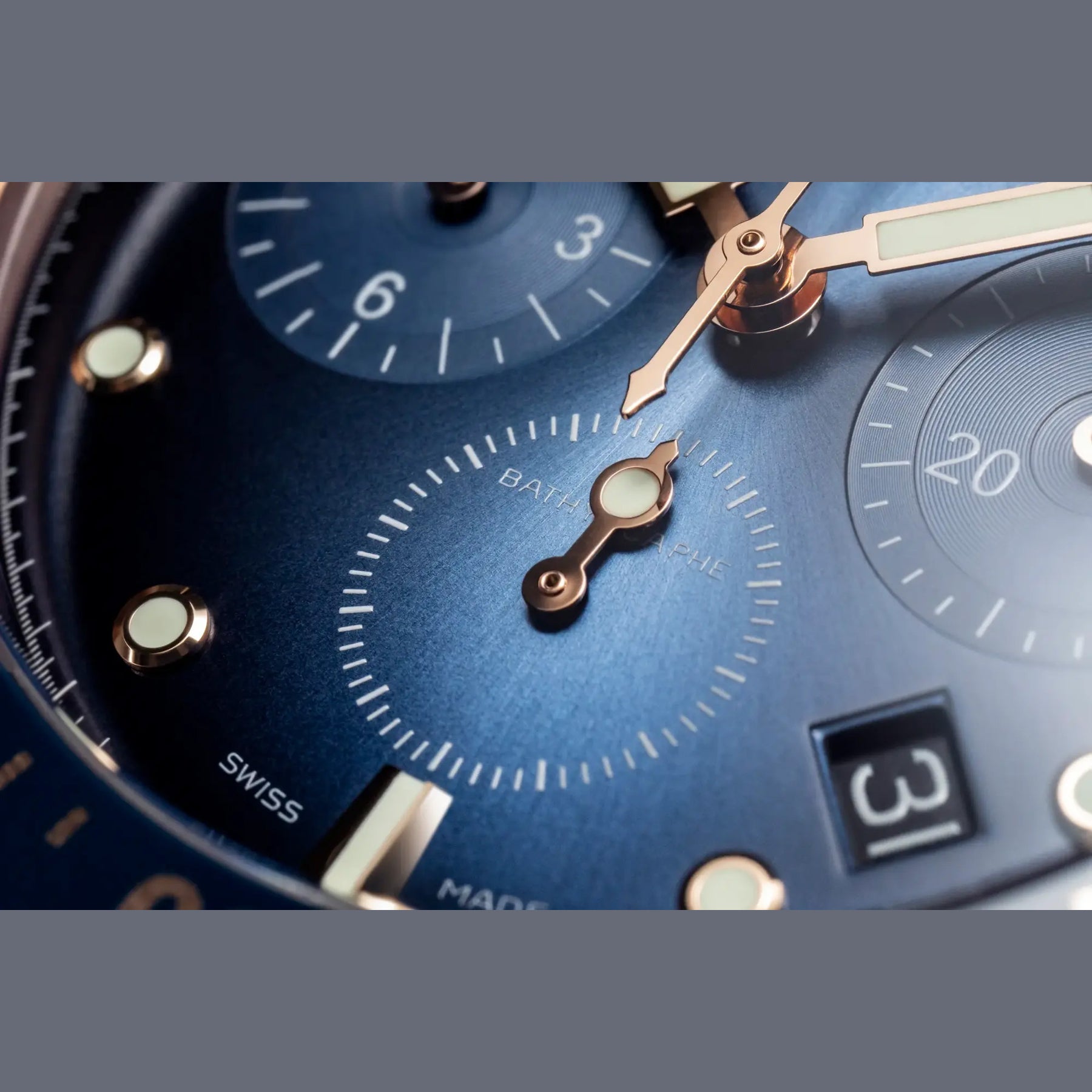 Blancpain Fifty Fathoms Bathyscaphe Chronograph Flyback Blue Dial on Bracelet