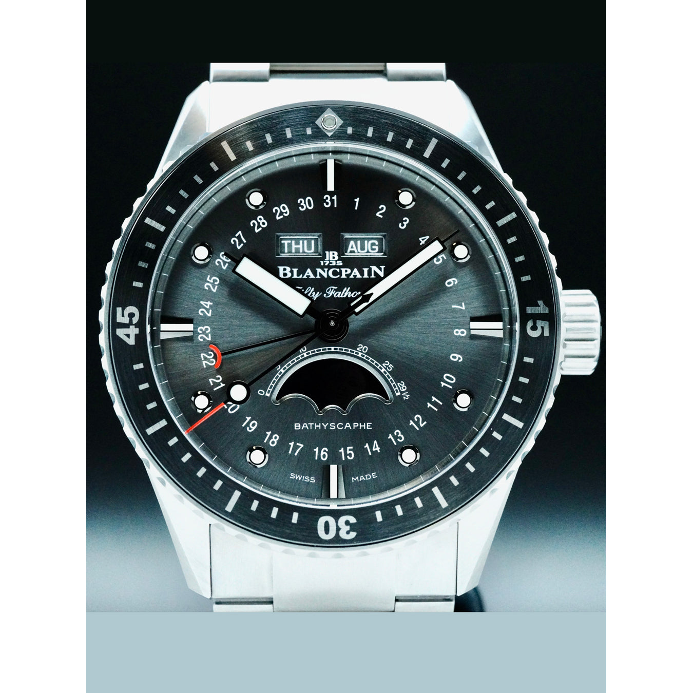 Blancpain 5054 1210 98S Fifty Fathoms Bathyscaphe Complete Calendar Titanium