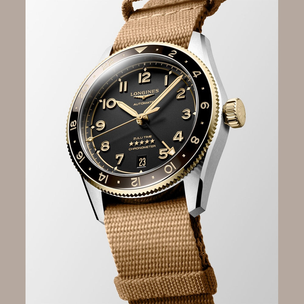 Longines L3.802.5.53.9 Spirit Zulu Time 39mm