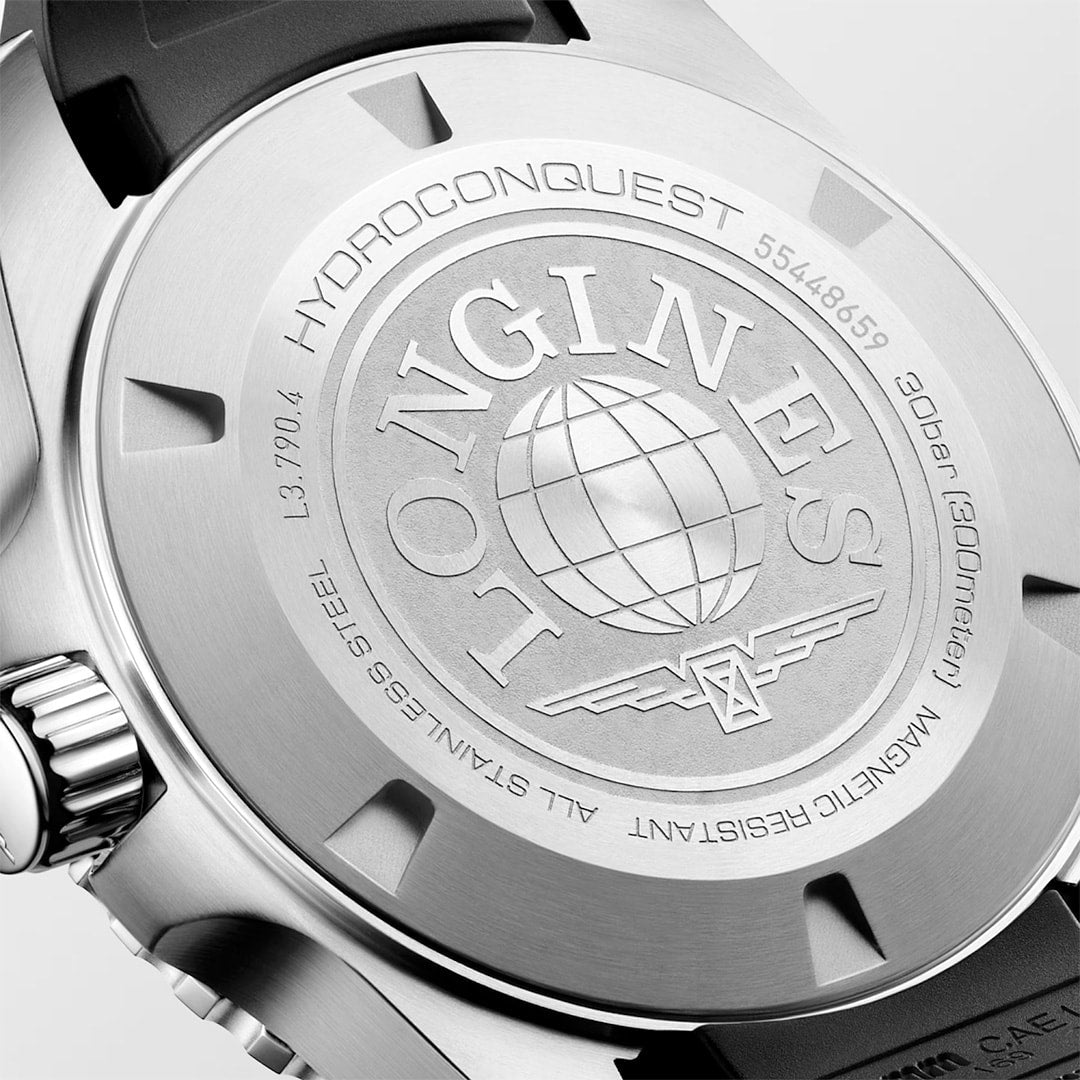 Longines Hydroconquest L3.790.4.56.9 GMT Black Dial on Strap