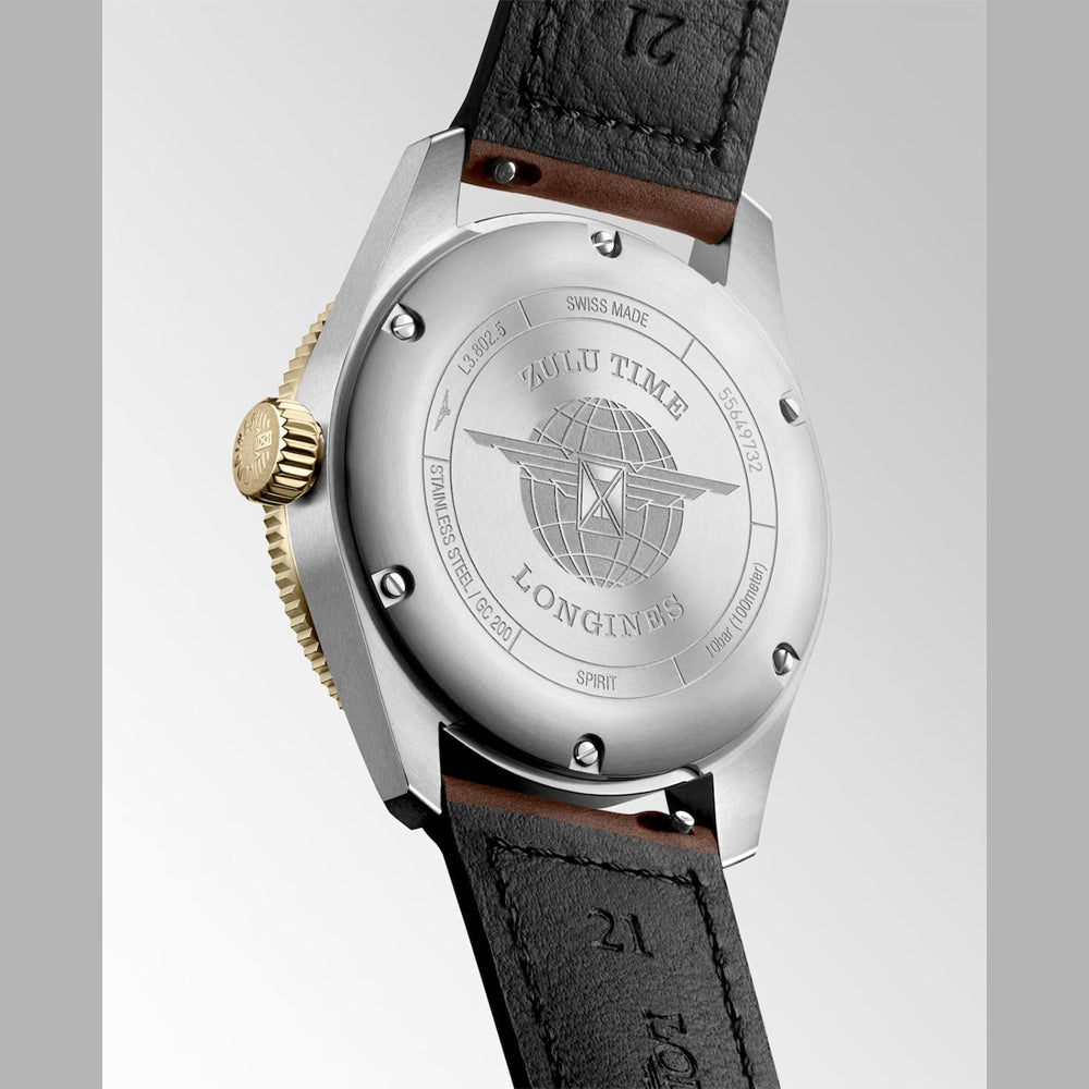 Longines L3.802.5.53.2 Spirit Zulu Time 39mm