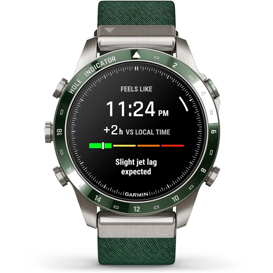 MARQ GOLFER デジタル腕時計 グリーンバンド Garmin MARQ Golfer (Gen 2) 010-02648-20 - Exquisite Timepieces