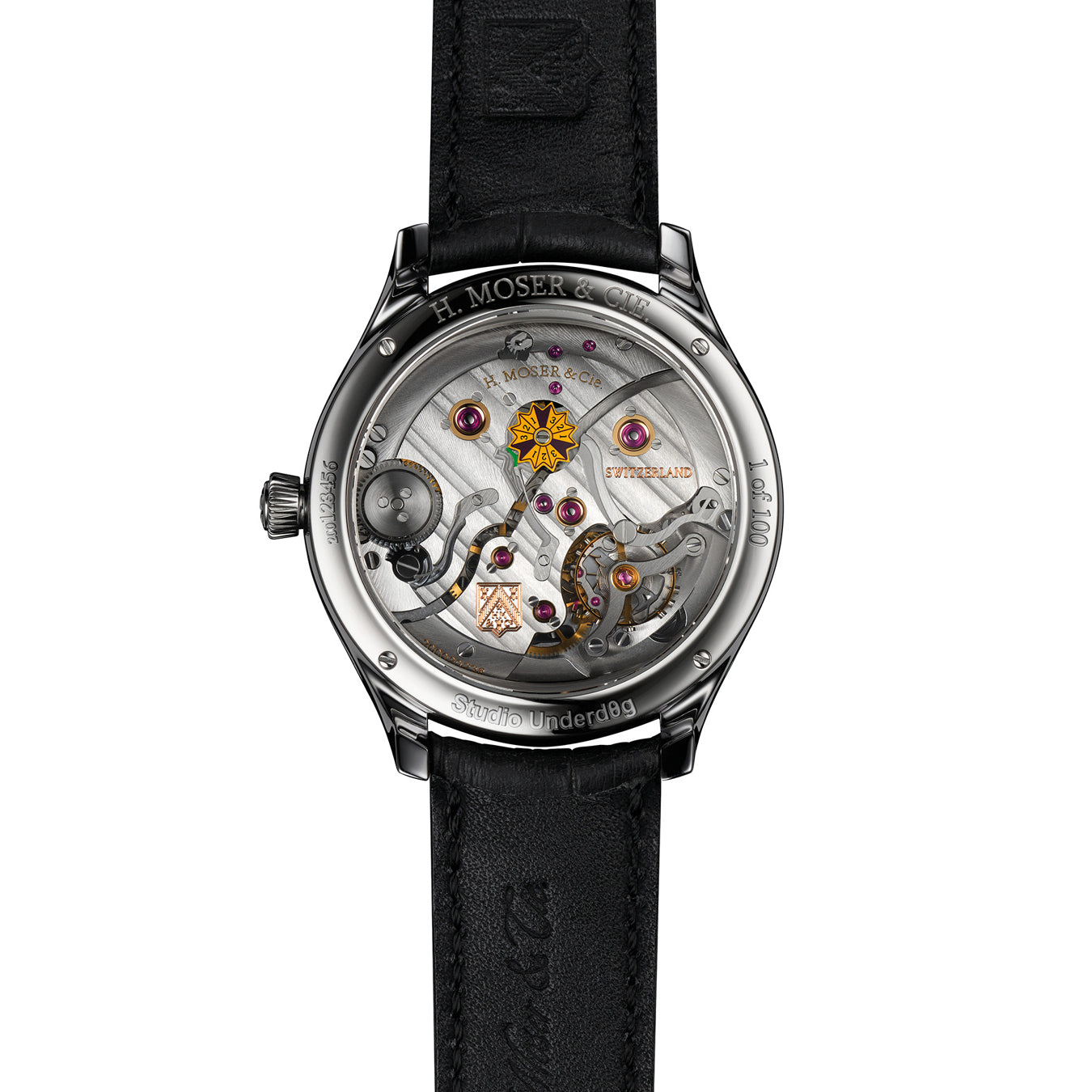 H. Moser & Cie. x Studio Underd0g 1800-1200 03PFB Endeavour Perpetual Calendar "Passion Fruit" SET