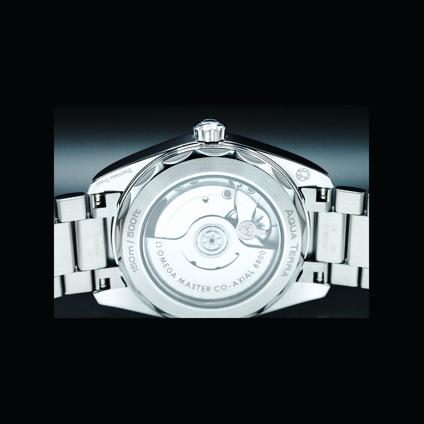 Omega 220.10.38.20.01.004 Seamaster Aqua Terra 150M 38mm Black Steel on Bracelet