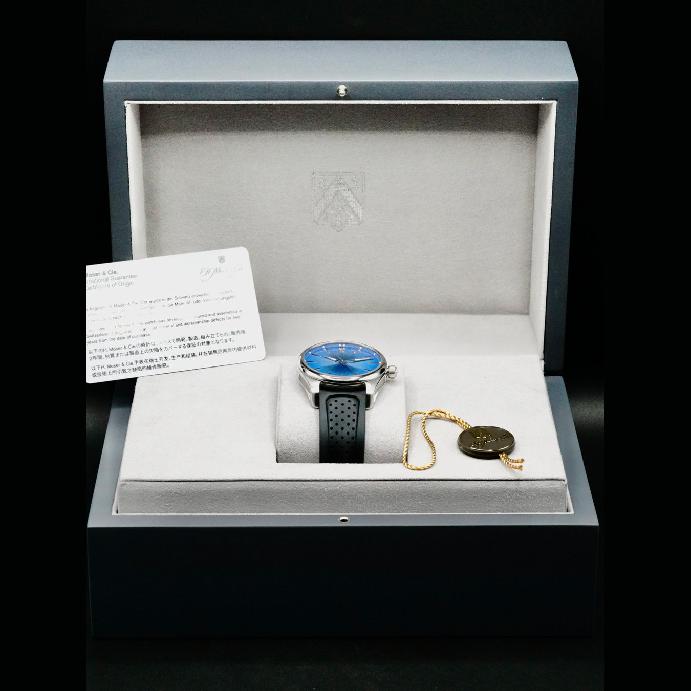 H. Moser & Cie 3200-1217 Pioneer Centre Seconds Artic Blue Fume Dial