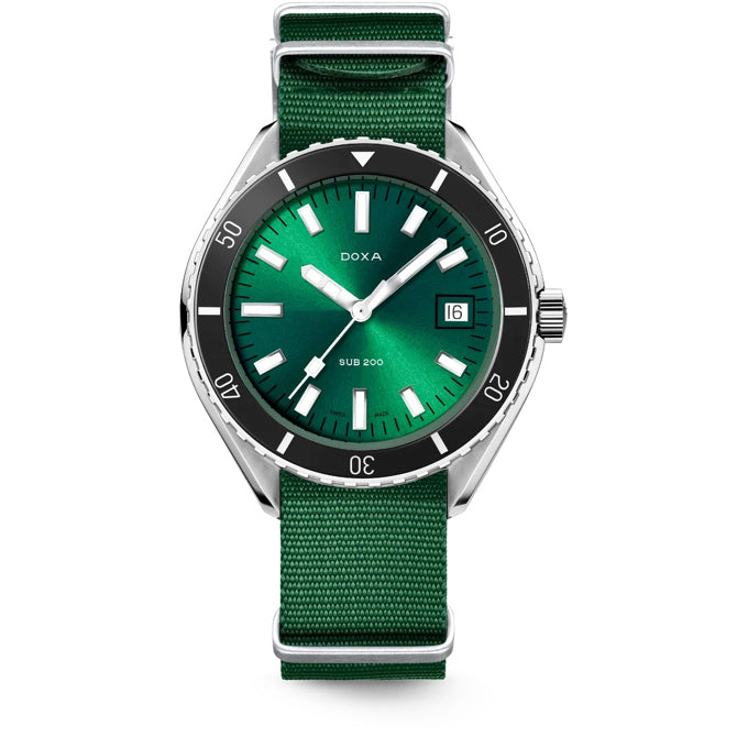 DOXA Sub 200 Sea Emerald 799.10.131.26-N on NATO Strap