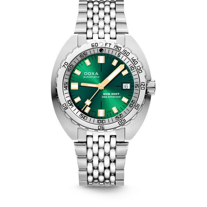 DOXA Sub 300T Sea Emerald 840.10.131.10 on Bracelet