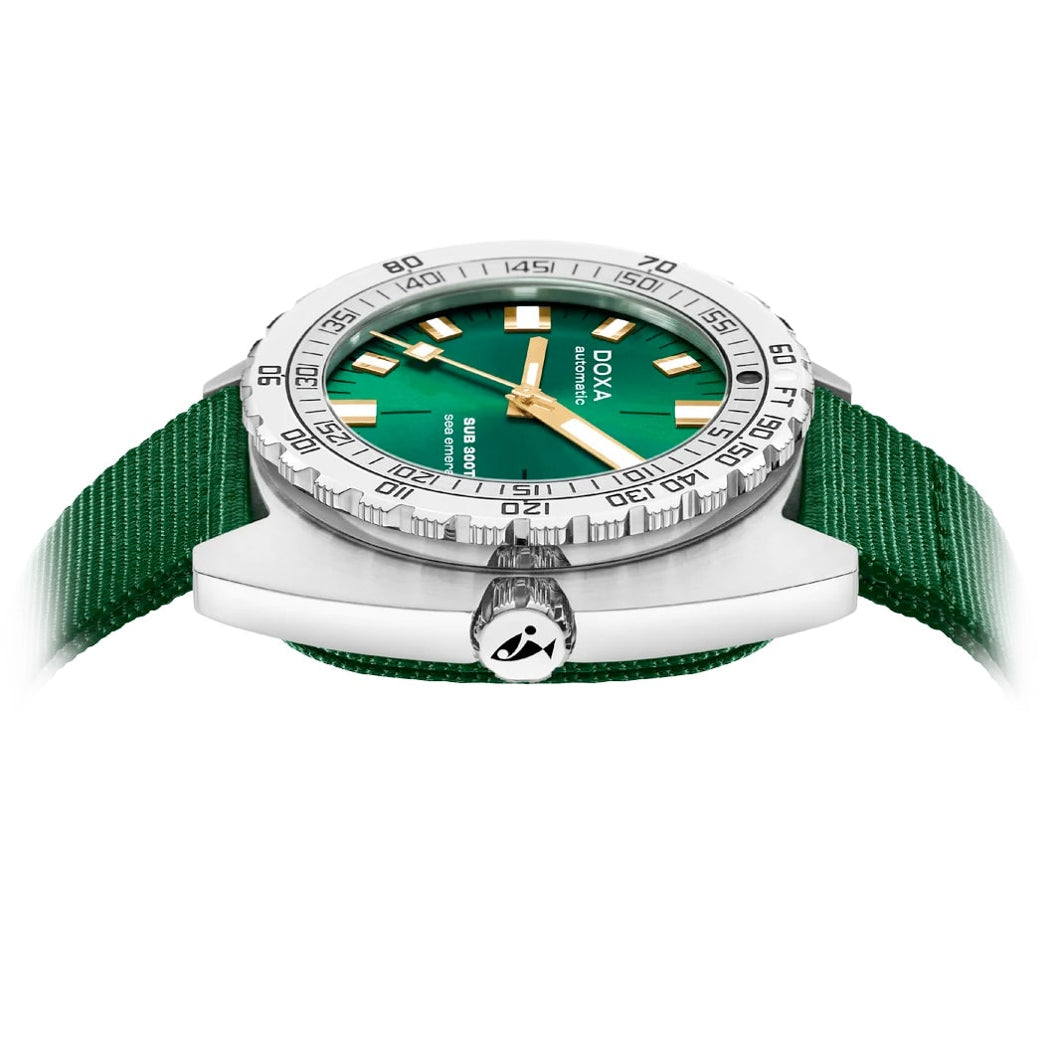 DOXA Sub 300T Sea Emerald 840.10.131.26-N on NATO Strap
