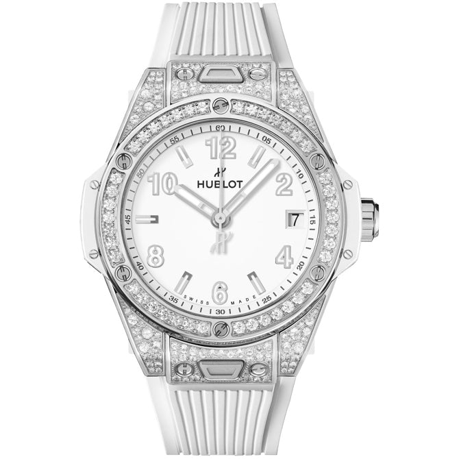 Hublot 465.SE.2010.RW.1604 Big Bang One Click Steel White Pavé
