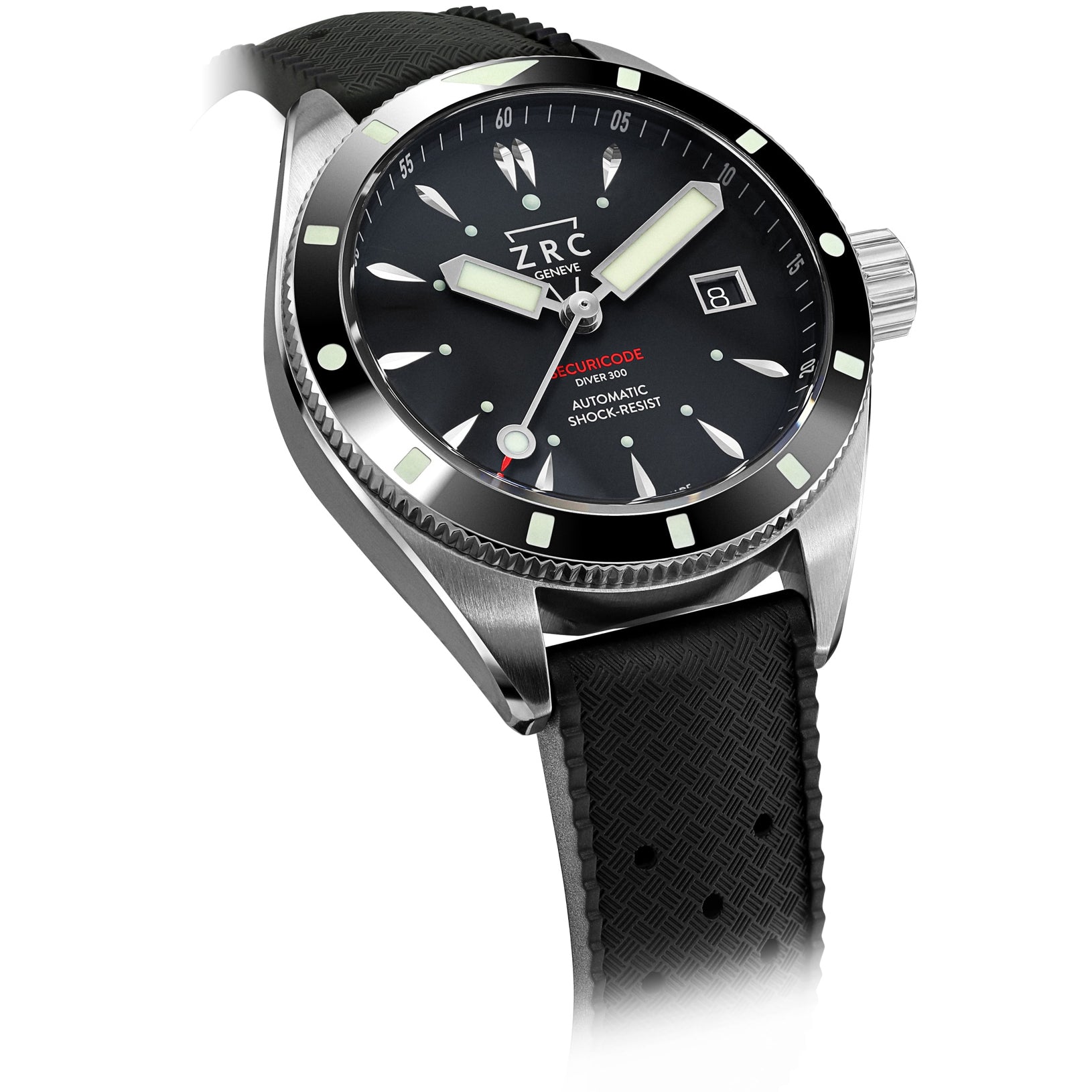 ZRC SC39208 Securicode Diver300 on Rubber Strap