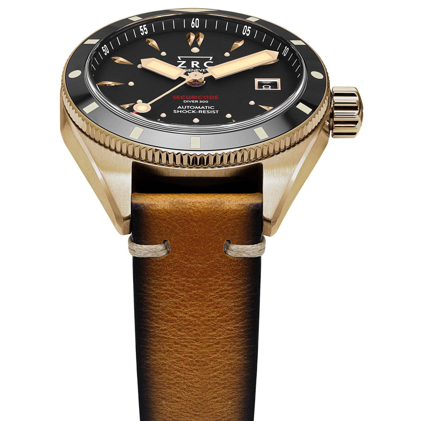 ZRC SC39463 Securicode Diver300 on Leather Strap