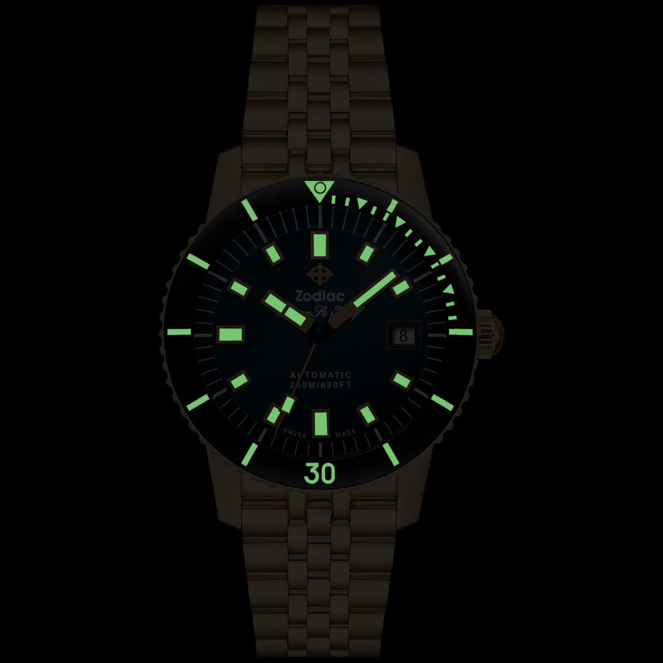 Zodiac ZO9308 Super Sea Wolf Compression Diver Blue Dial 40mm
