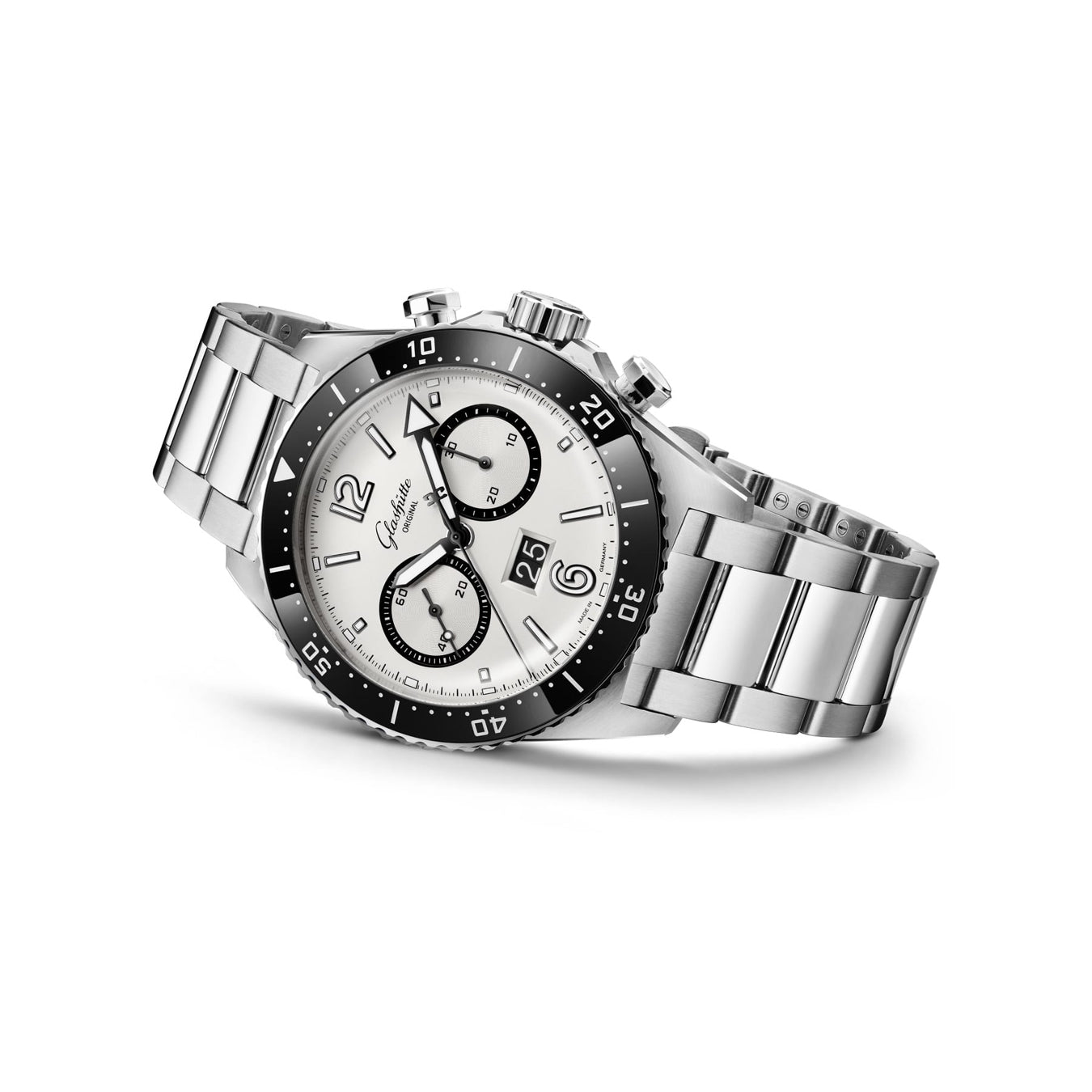 Glashütte Original SeaQ Chronograph "Panda" on Bracelet 1-37-23-03-80-70