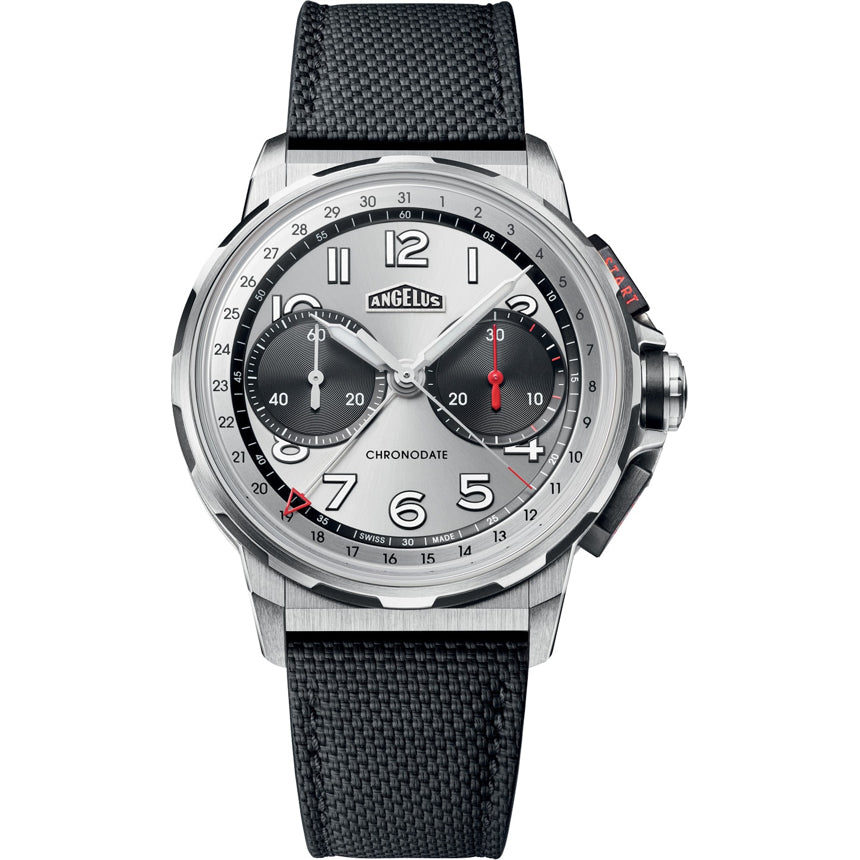 Angelus 0CDZF.A01A.K009H Chronodate Titanium Magnetic Silver