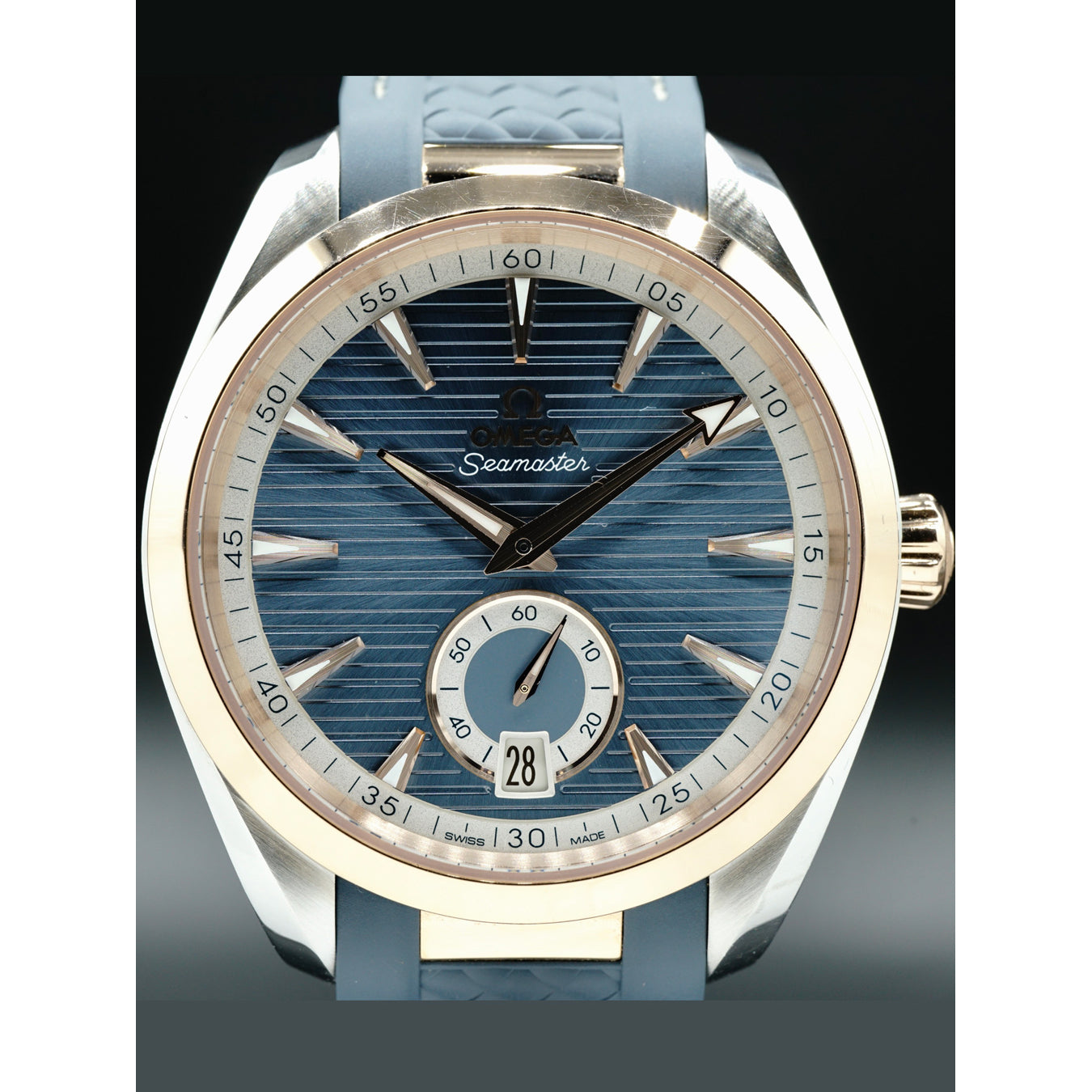 Omega Aqua Terra 150M Small Seconds Steel Gold Blue Dial 41mm 220.22.41.21.03.001