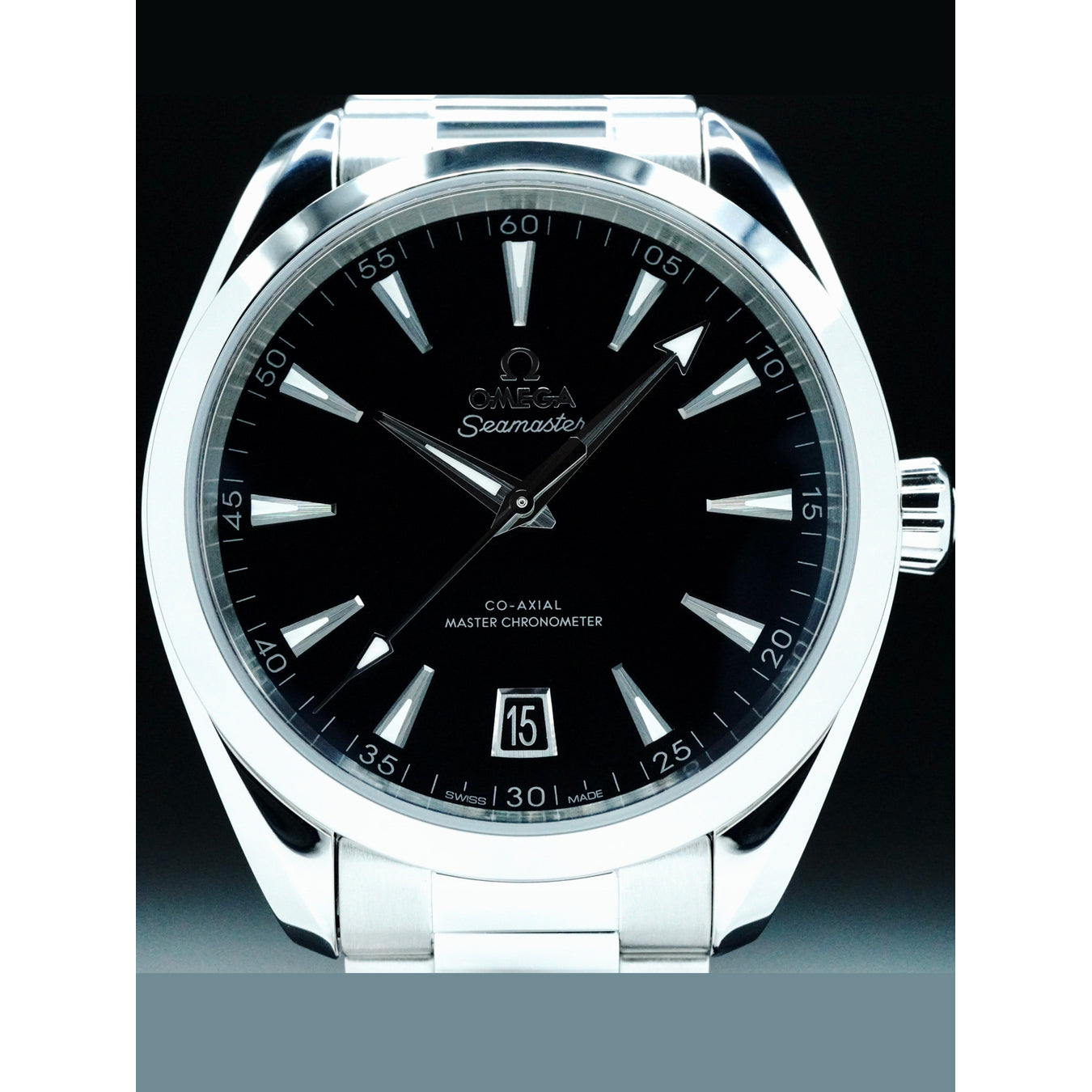 Omega 220.10.41.21.01.002 Seamaster Aqua Terra 150M 41mm Black Steel on Bracelet