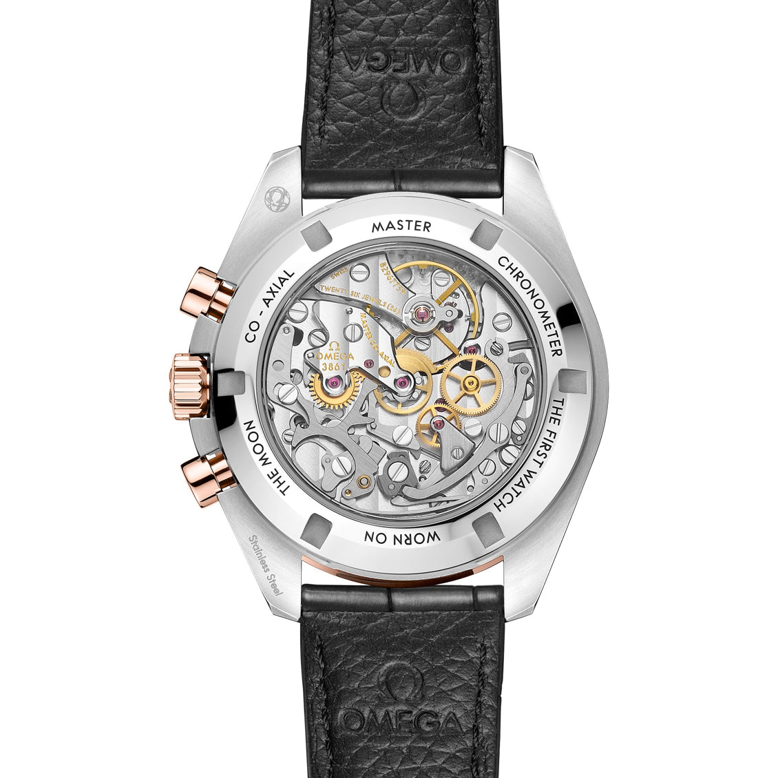Omega 310.23.42.50.99.001 Speedmaster Moonwatch Professional 42mm Steel Senda Gold on Alligator Strap