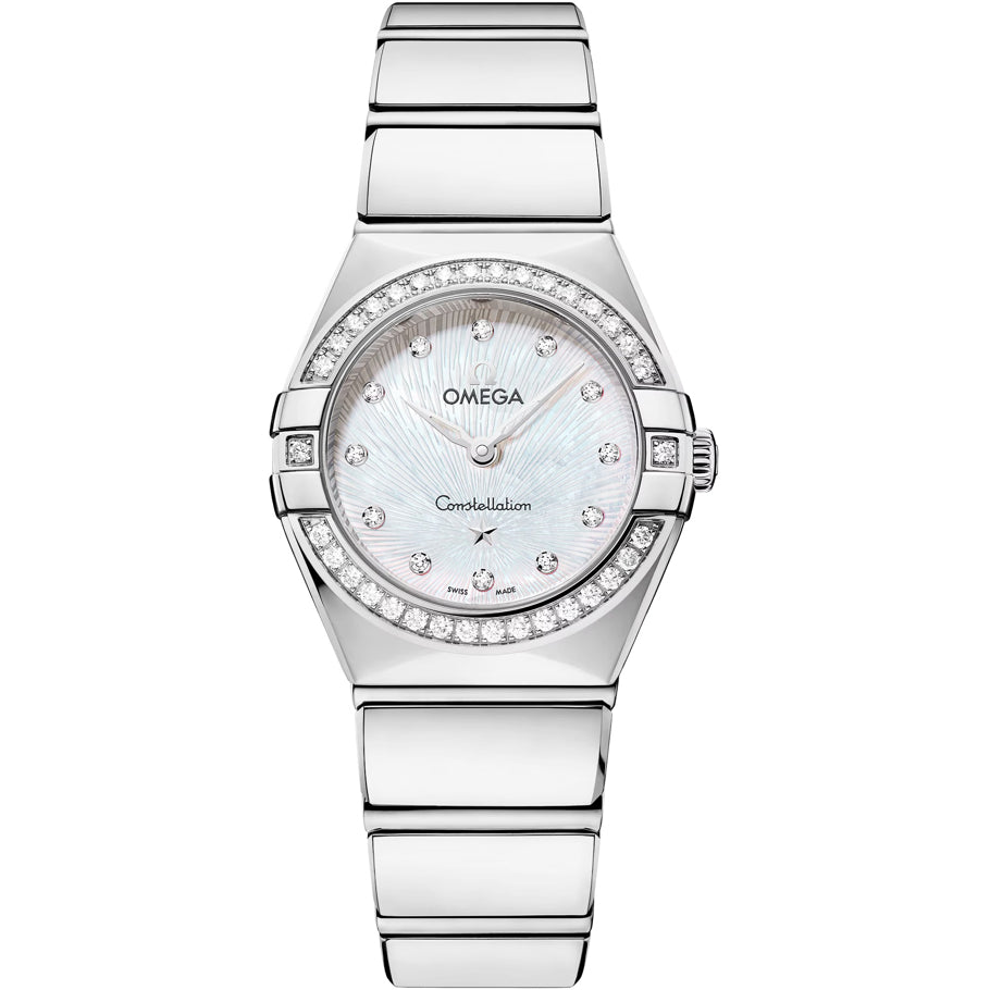 Omega 131.15.25.60.55.002 Constellation 25mm Steel on Steel White Dial