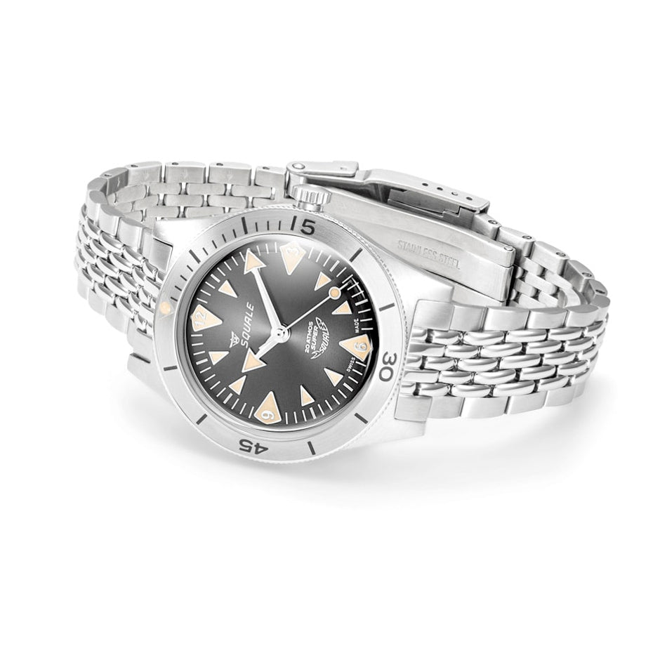 Squale SUPERSSABK.AC Super-Squale Big Arrows Black Dial on Bracelet