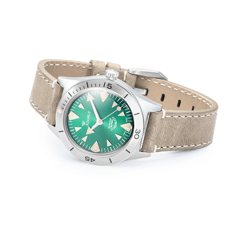 Squale SUPERSSAGR.PTO Super-Squale Big Arrows Green Dial on Strap