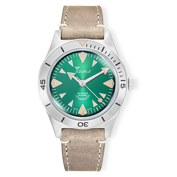 Squale SUPERSSAGR.PTO Super-Squale Big Arrows Green Dial on Strap