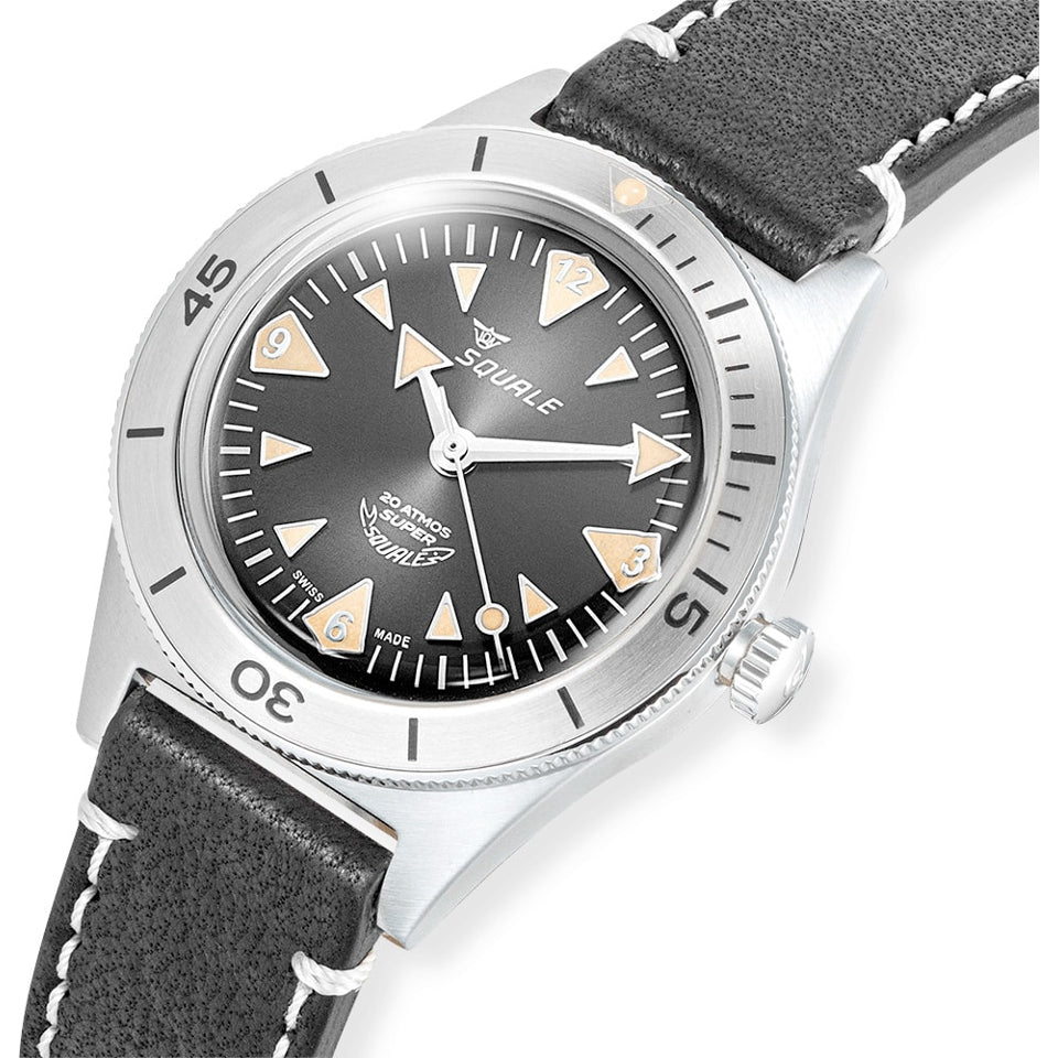 Squale SUPERSSABK.PN Super-Squale Big Arrows Black Dial on Strap