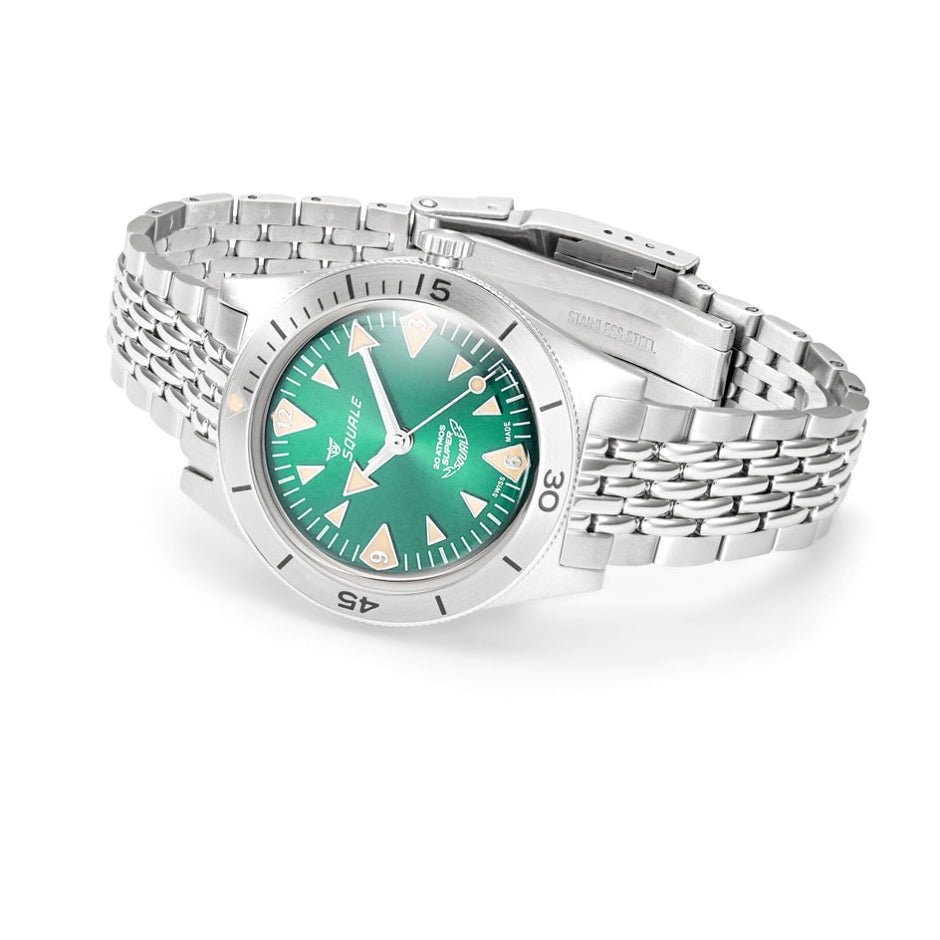Squale SUPERSSAGR.AC Super-Squale Big Arrows Green Dial on Bracelet