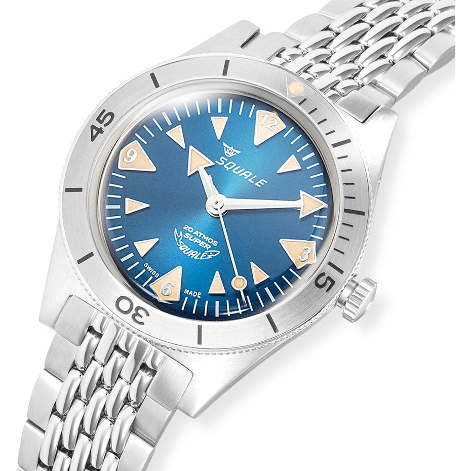 Squale SUPERSSABL.AC Super-Squale Big Arrows Blue Dial on Bracelet